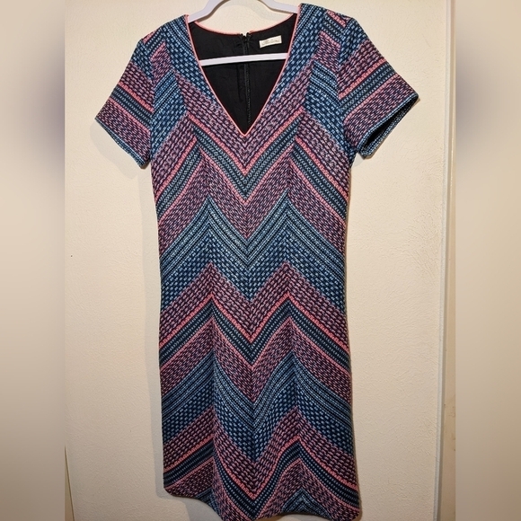 Shoshanna neon tweed Liasa chevron dress - Picture 5 of 13